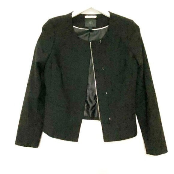 Banana Republic zipper front jacket size 2, Black - Picture 1 of 8